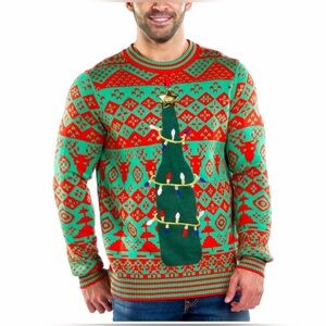 Tipsy Elves MEN'S BOTTLE OPENER UGLY CHRISTMAS SWEATER Size Medium